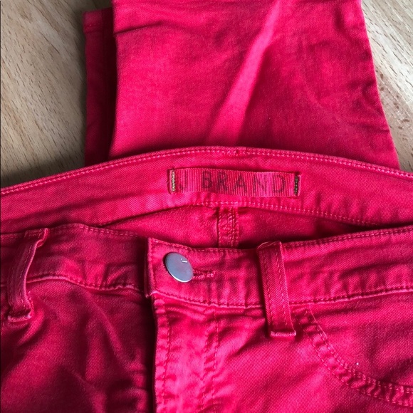 J Brand Bright Red Jeans Leggings - Picture 3 of 6
